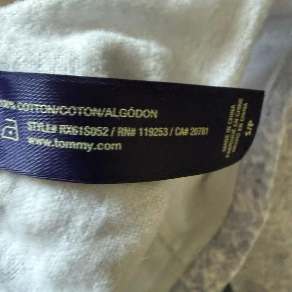 Tommy Hilfiger Womens Blue Paisley Cotton Pajama Pants Sleepwear Size S RX61S052 - Picture 2 of 9